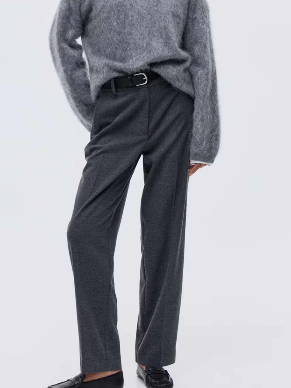 Luciano Barbera dark gray wool trousers